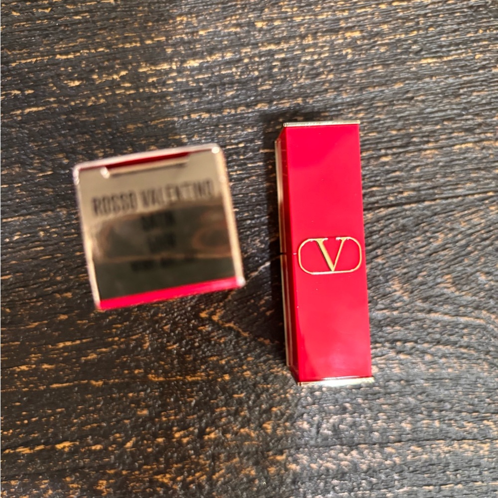 Valentino Bold Red Lipstick with Gold Accents